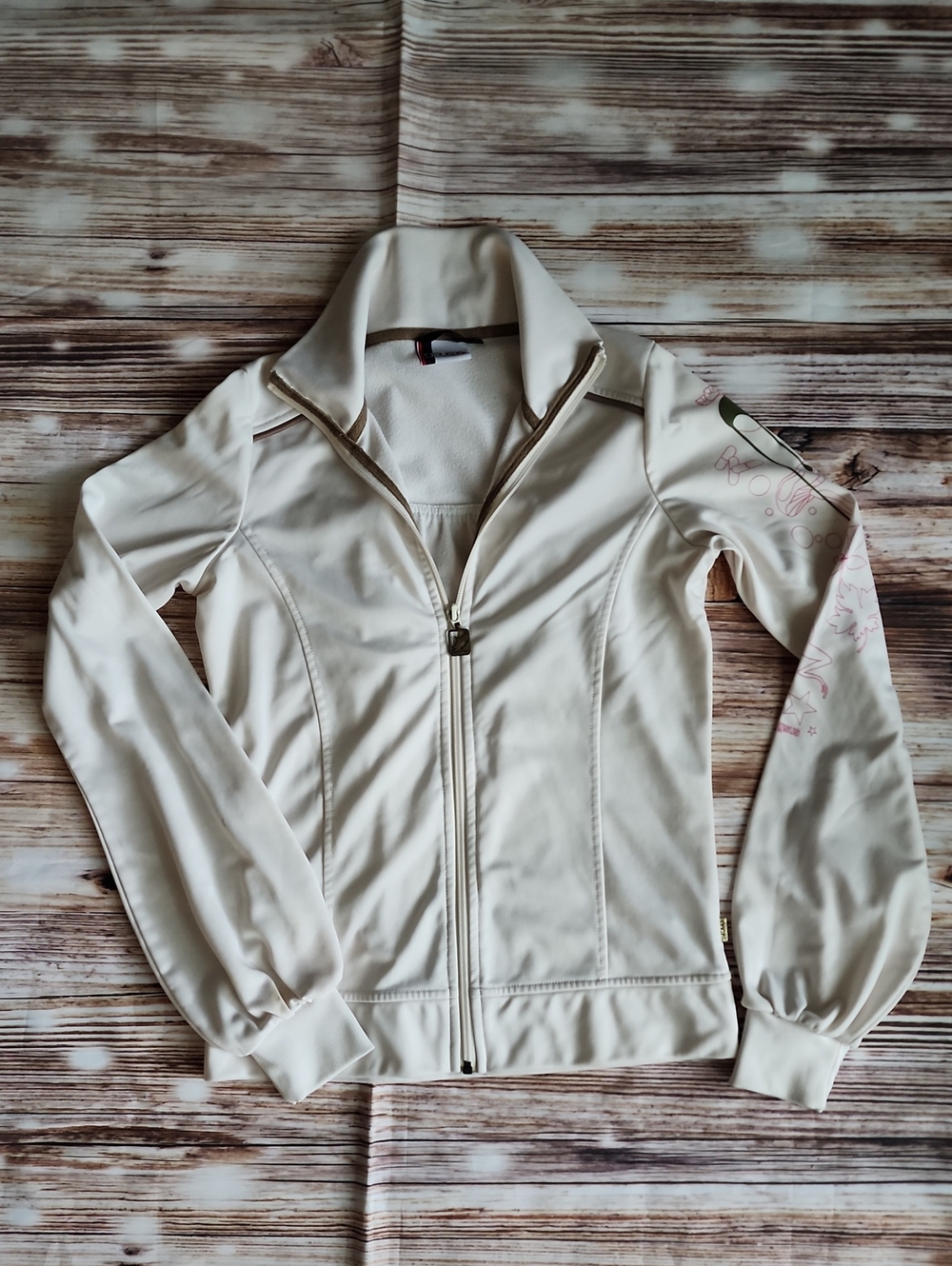GSUS Women’s Ivory Zip-Front Jacket - Lightweight Casual